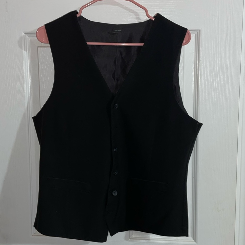 JF J Ferrar medium slim suit vest adjustable black